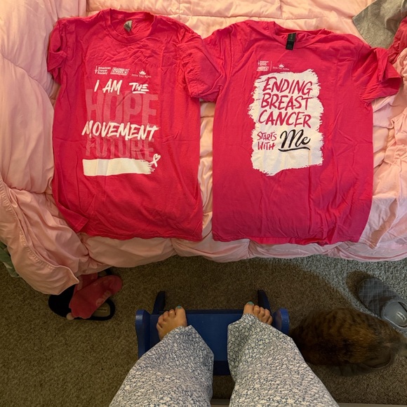 6 Pink Breast Cancer Awareness women’s Short Sleeve Tee’s - Picture 6 of 8